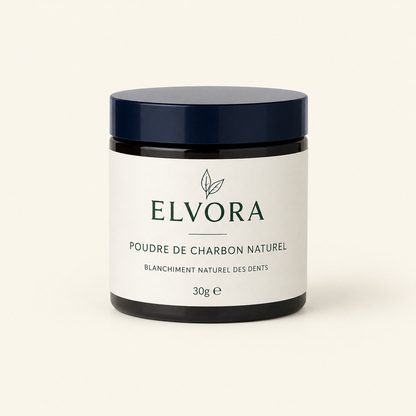 Poudre de charbon naturelle blanchissante